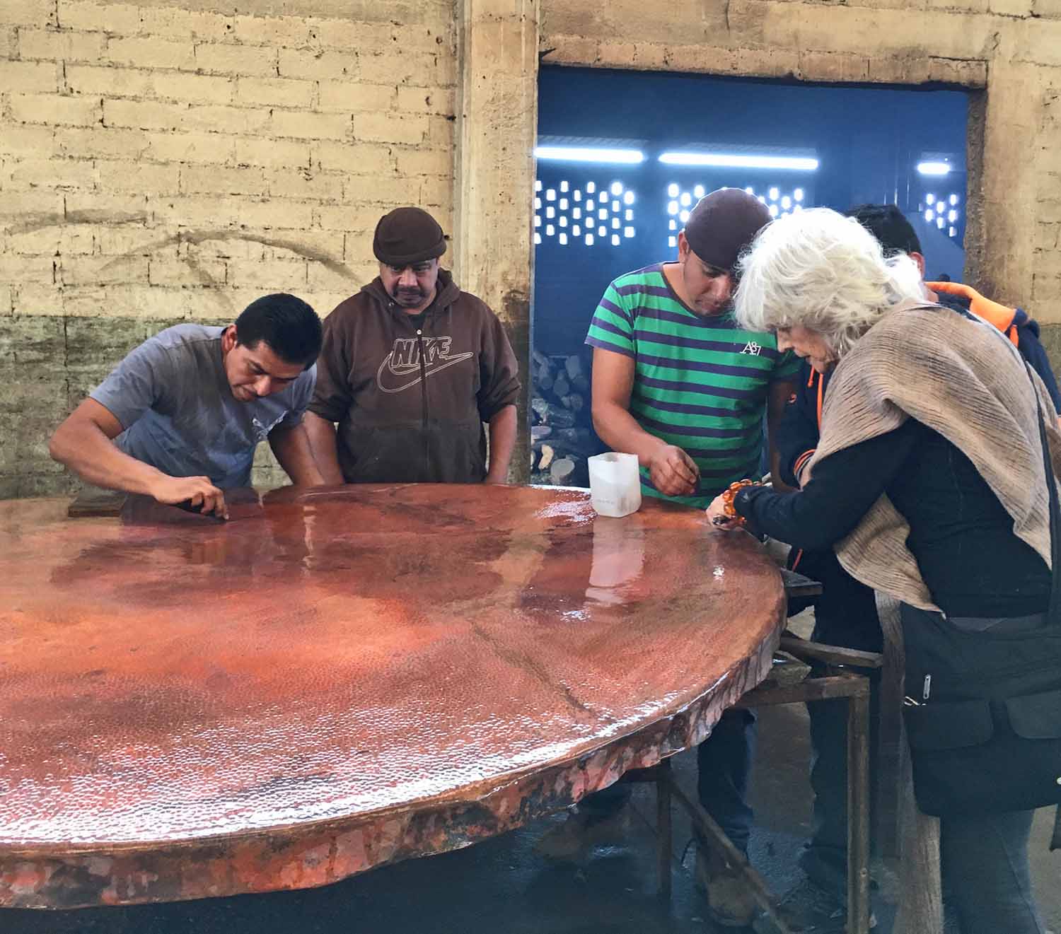 Reviewing an order with the artisan team.